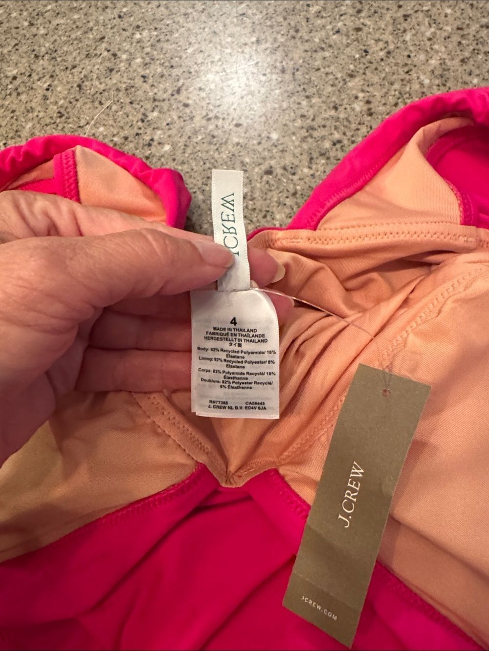 J. CREW Ruched Ruffle V-Neck One Piece Swimsuit - Picture 6 of 7